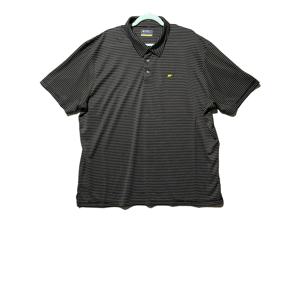 Jack Nicklaus Polo Shirt Men's XL Purple Striped Golf Stay Dri Short‎ Sleeve